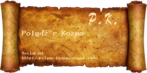 Polgár Kozma névjegykártya